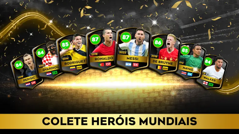 Captura de ecrã do Dream League Soccer 2025 num lance de jogo